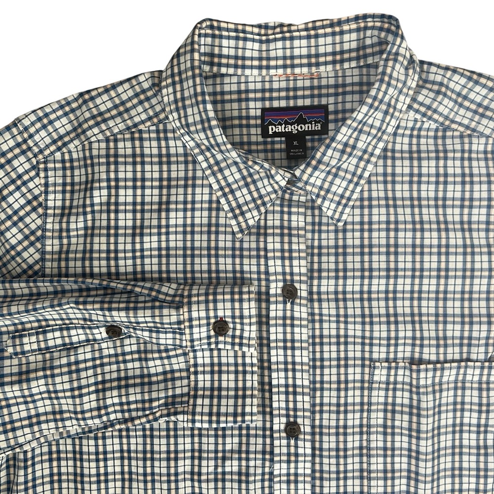 Patagonia Womens Button Up Organic Cotton Outdoor Shirt Island Hopper Plaid XL